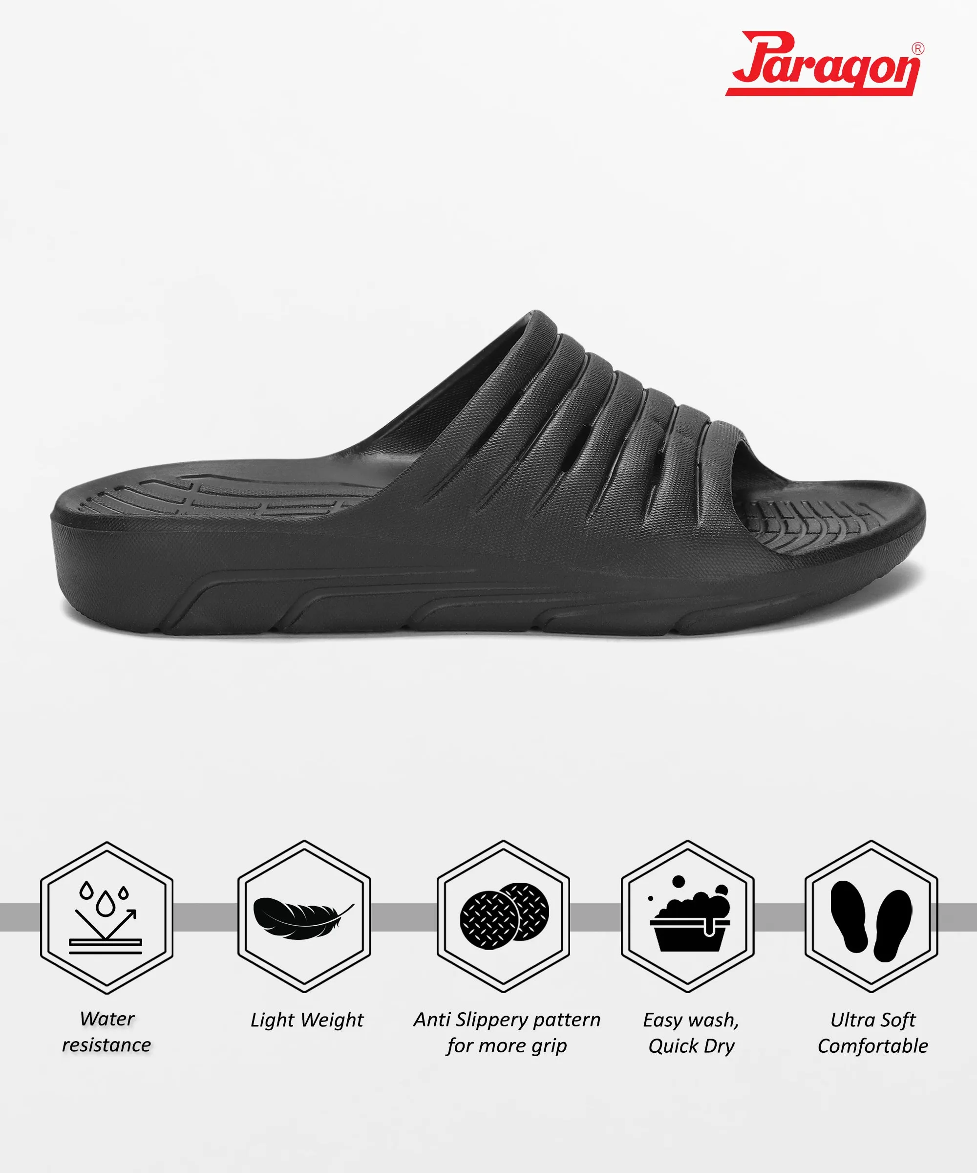 Paragon Blot K10910G Men Casual Sliders | Stylish Trendy Lightweight Slides | Casual & Comfortable Slippers | For Everyday Use Premium Quality Effortless Slip-Ons