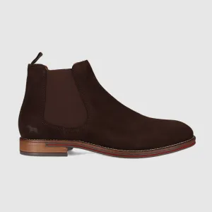Functional Wear Winner Chelsea Boots Dark Brown Suede