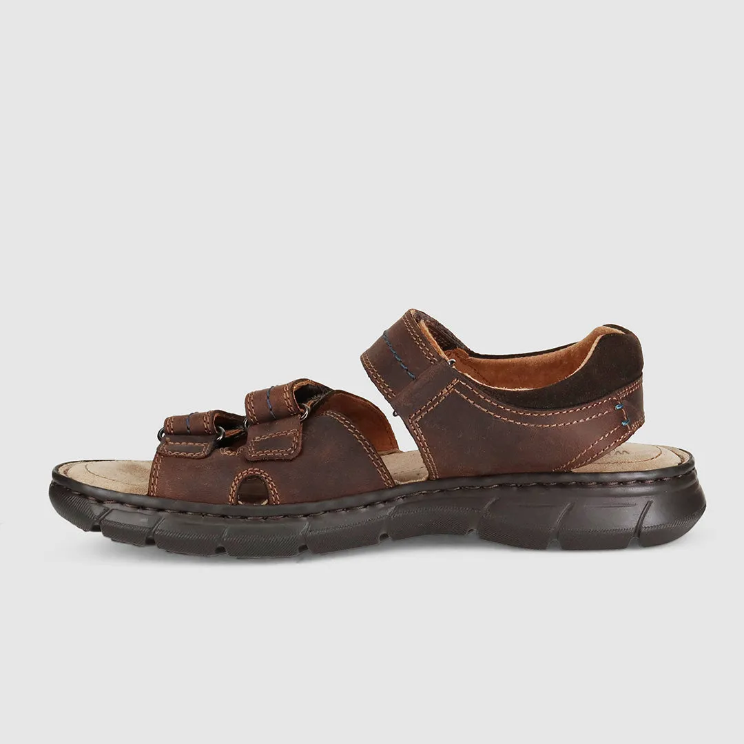 Quick Dry Material Pambula Sandals Dark Brown