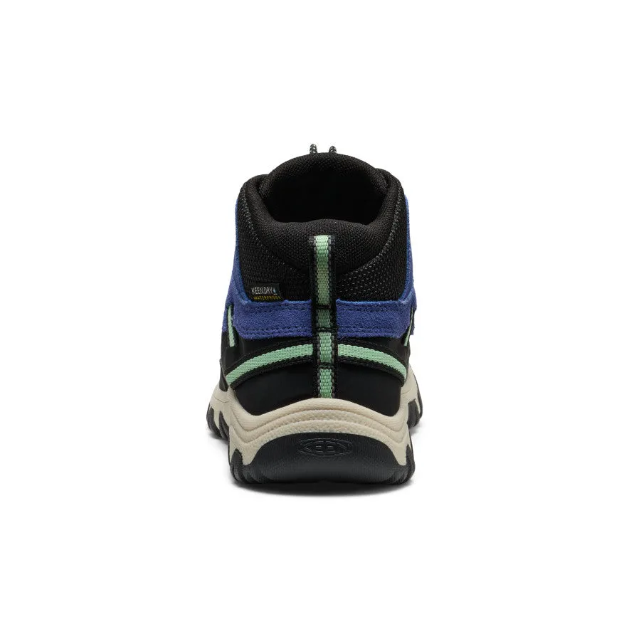 Shock Absorbing Functional Minimalist Big Kids' Targhee IV Waterproof Hiking Boot  |  Skipper Blue/Hemlock