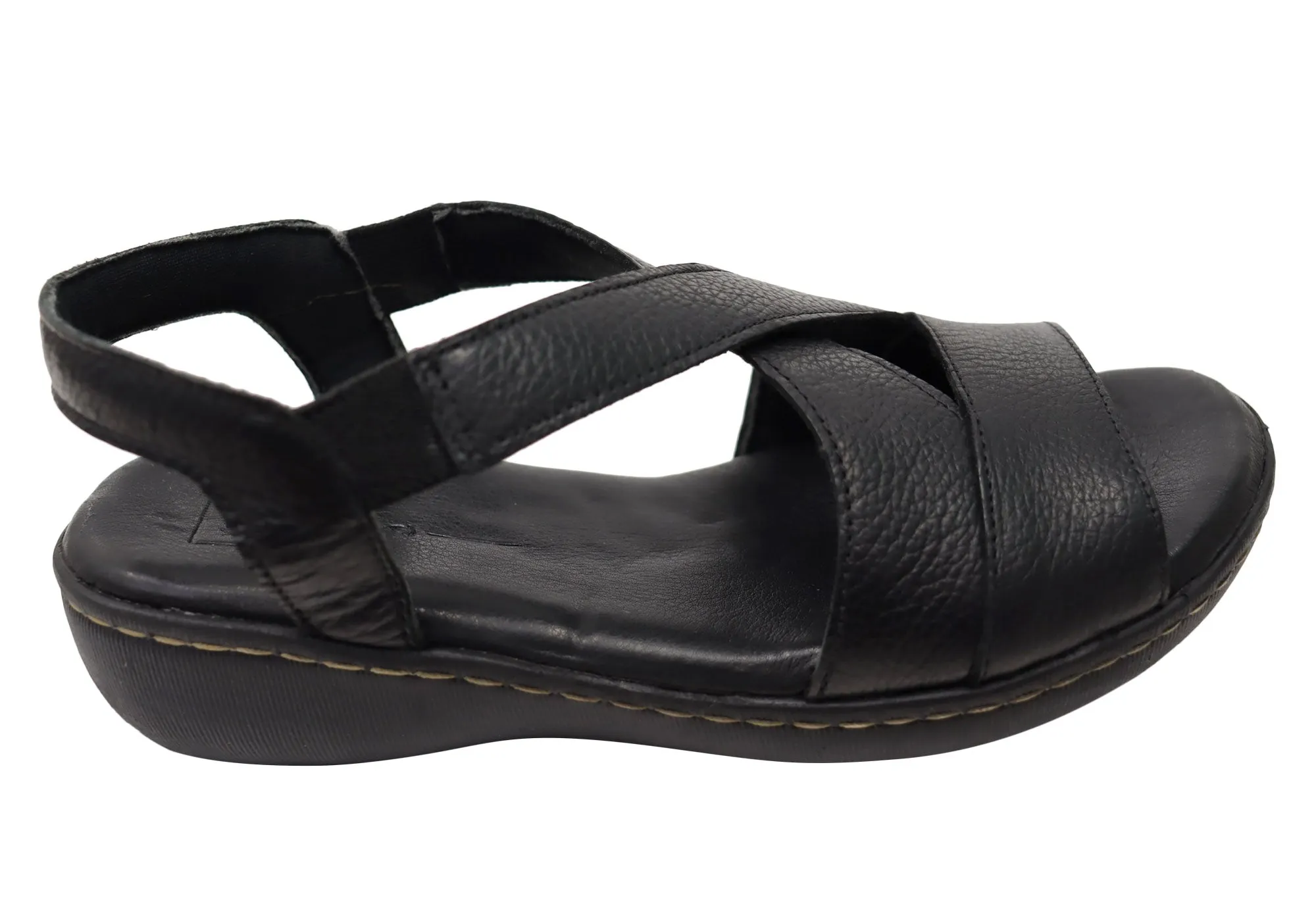 Via Paula Mimosa Womens Brazilian Comfortable Leather Sandals Relaxed Walking