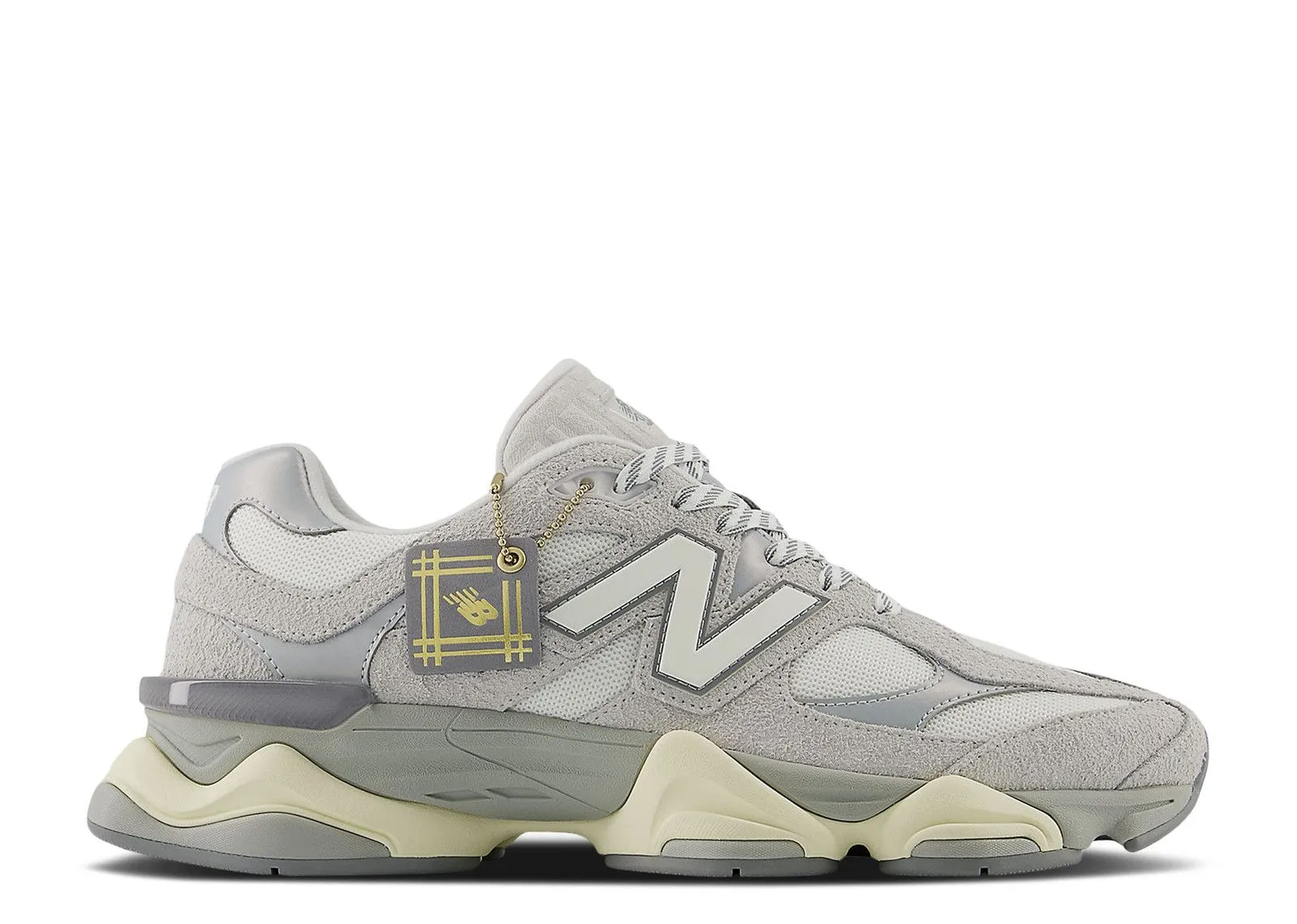 New Balance 9060 Light Grey White Fashion Glow Fire Red