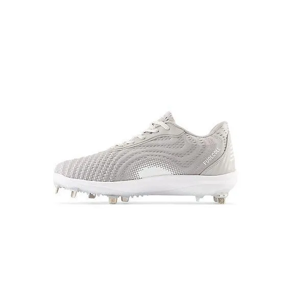 Gel Soft New Balance Men's FuelCell 4040 V7 Metal Baseball Cleats - Raincloud / Optic White - L4040TG7