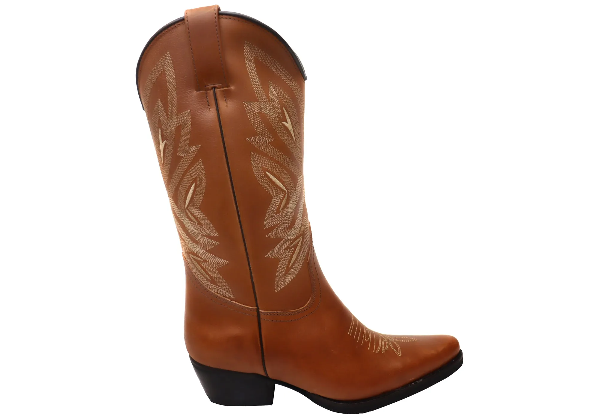 Flexible Material Padded Interior Cold Climate D Milton Eleanor Womens Comfortable Leather Western Cowboy Boots
