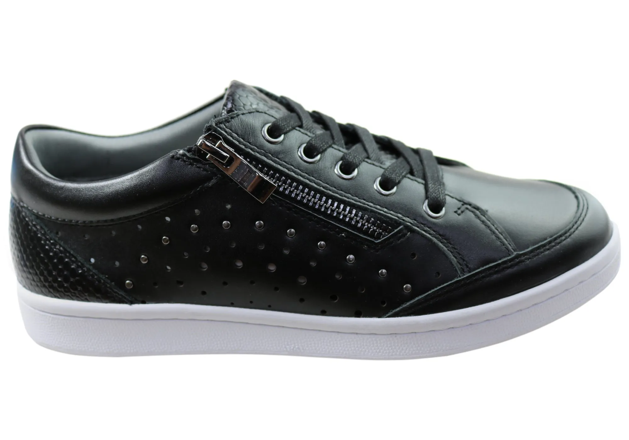 Scholl Orthaheel Razer Womens Supportive Leather Lace Up Casual Shoes All-Purpose Use