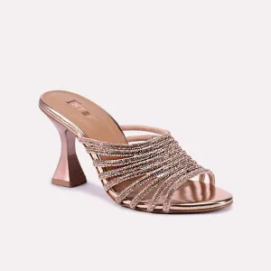 Fast Run material Aurelia Peach Bridal Heel Slippers 0412555