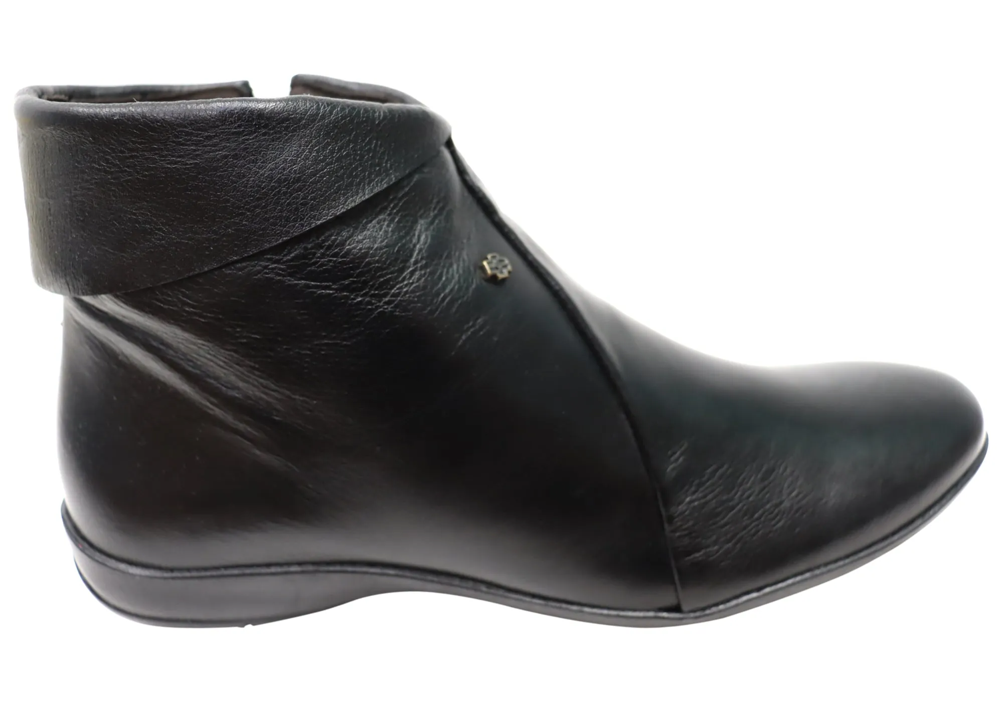 Polyester Perlatto Lotty Womens Comfortable Leather Ankle Boots Made In Brazil