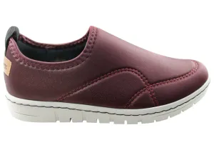 Timeless Footwear Elastic Fit Usaflex Lexi Womens Comfortable Cushioned Slip On Shoes Made In Brazil