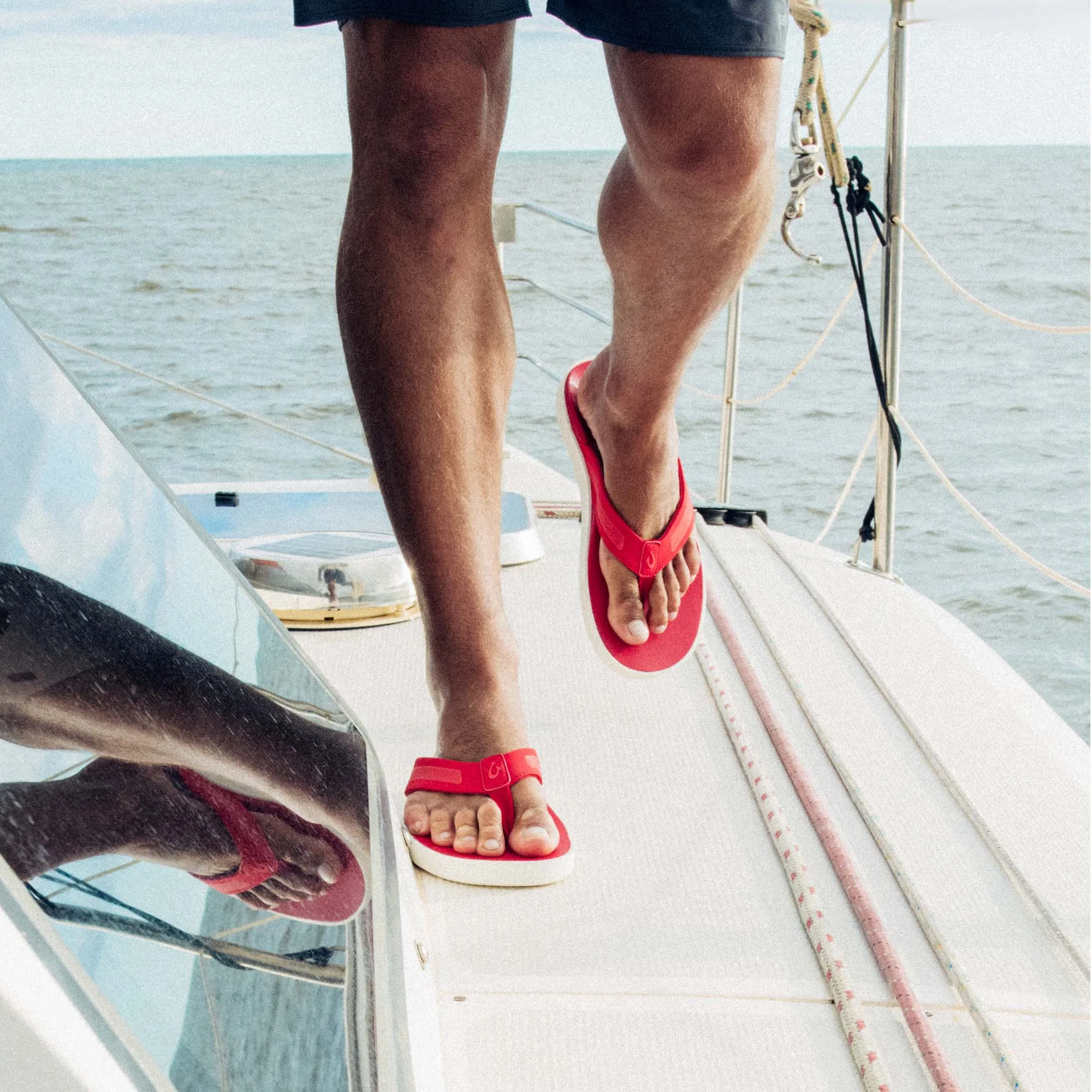 Leeward - Red Lava Outfit Friendly wedge sandals