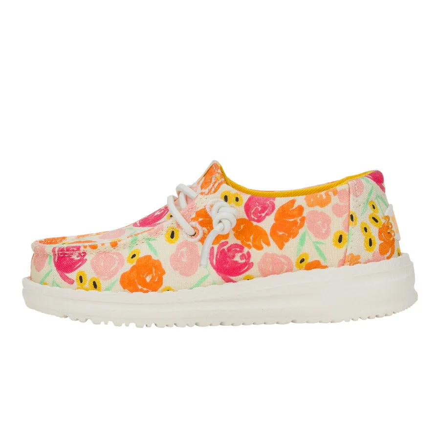Feet Relief Comfortable Exercise Wendy Toddler Watercolor Florals - Multi/Petal Pink