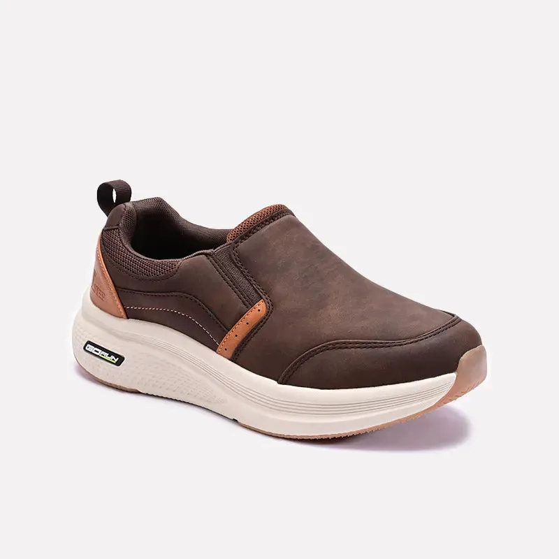 energy returning Pointed Toe Brown Slip On Comfy Sneakers 0120559