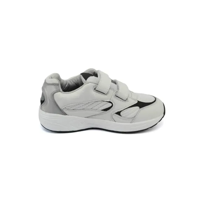Answer2 554-3V White/Navy - Men's Athletic Walking Shoes with Staps Upgraded design Urban Movement