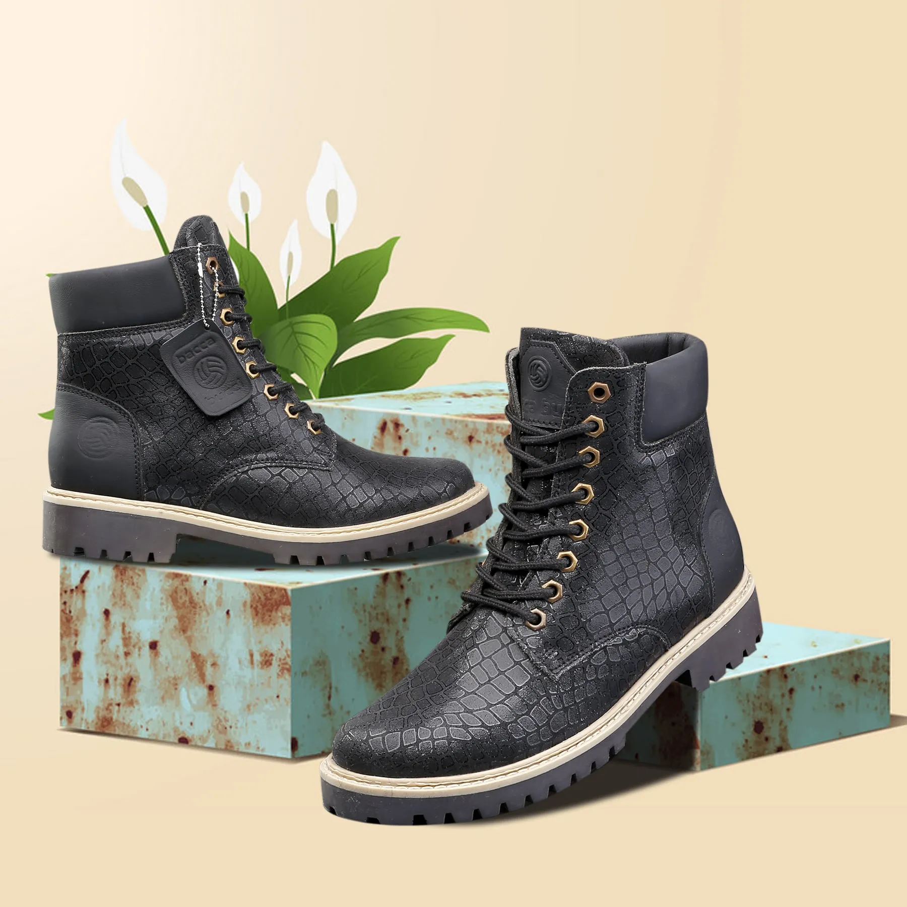 Bacca Bucci WOMEN Genuine-Leather High-Ankle Chukka Boots | Model Name: VIENNA Flexibility Functional