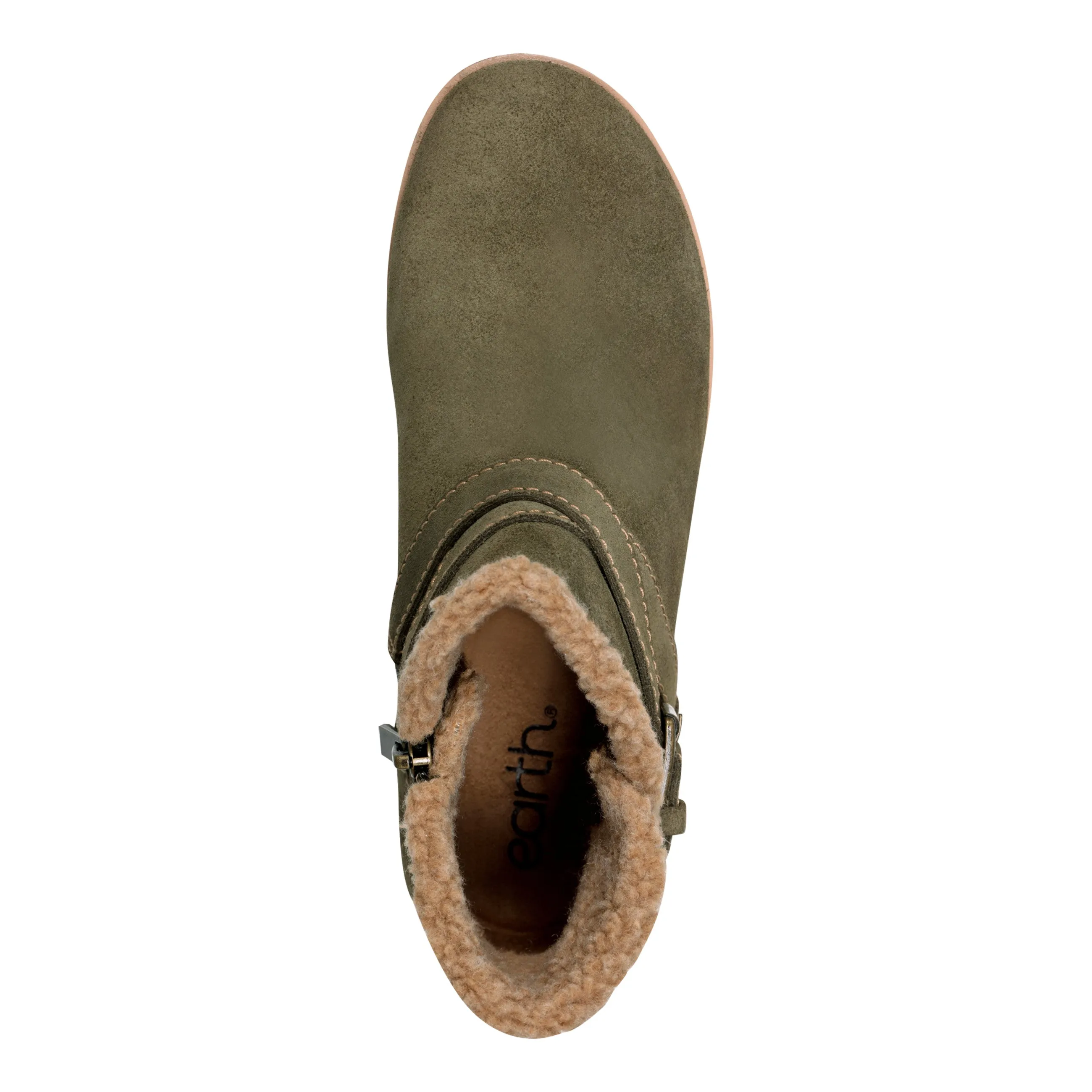 Hutton Water Repellent Round Toe Casual Booties Fur Trim