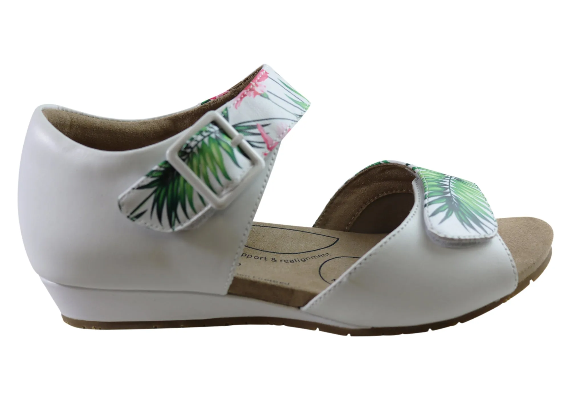 Retro Comfy Shoes Homyped Ferra Womens Leather Comfortable Wide Width Sandals