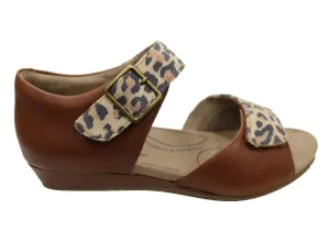 Leather Homyped Ferra Womens Leather Comfortable Wide Width Sandals