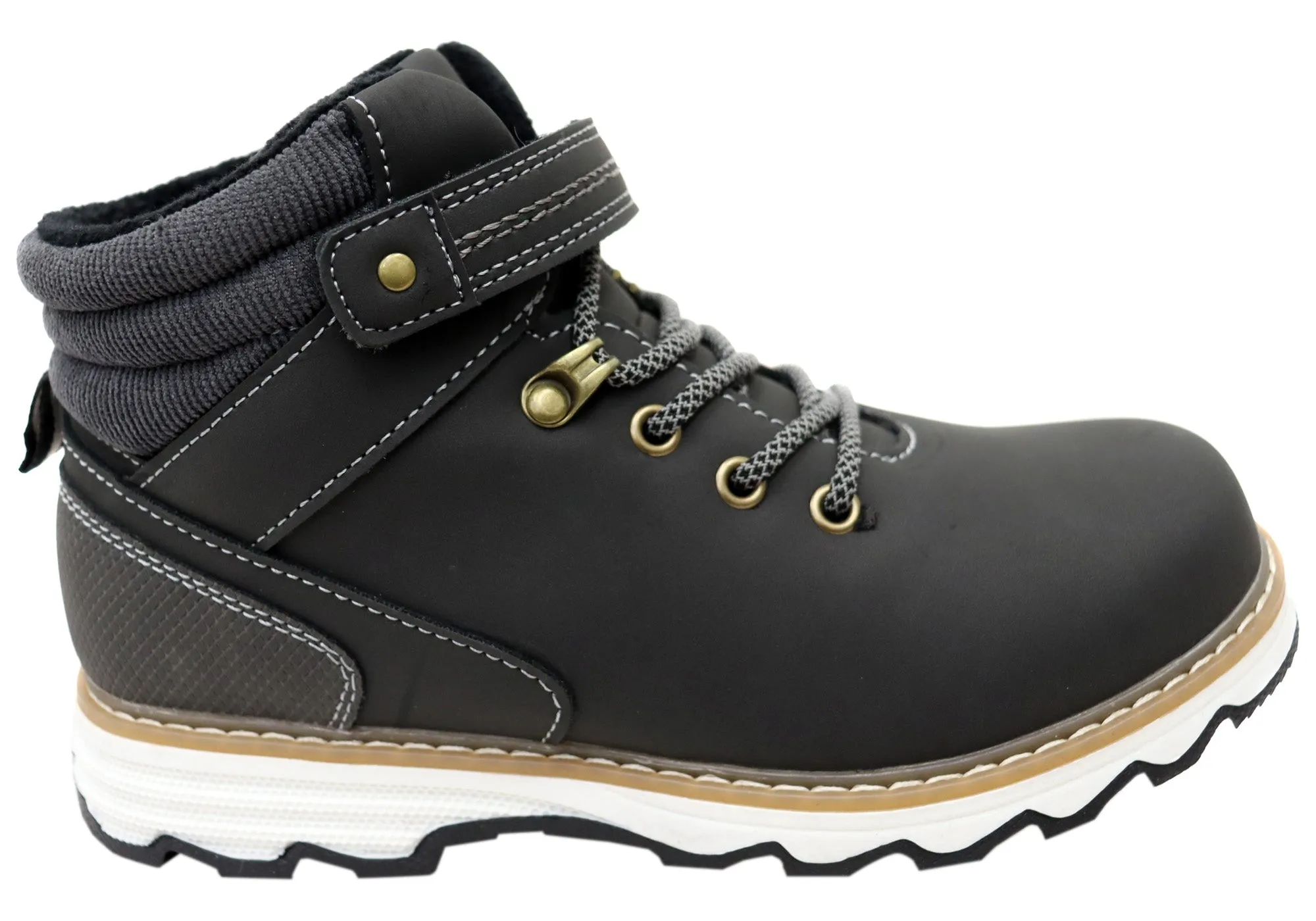 Grosby Vorn Kids Boys Comfortable Boots Rough Walk Rugged Built Mountain Climber