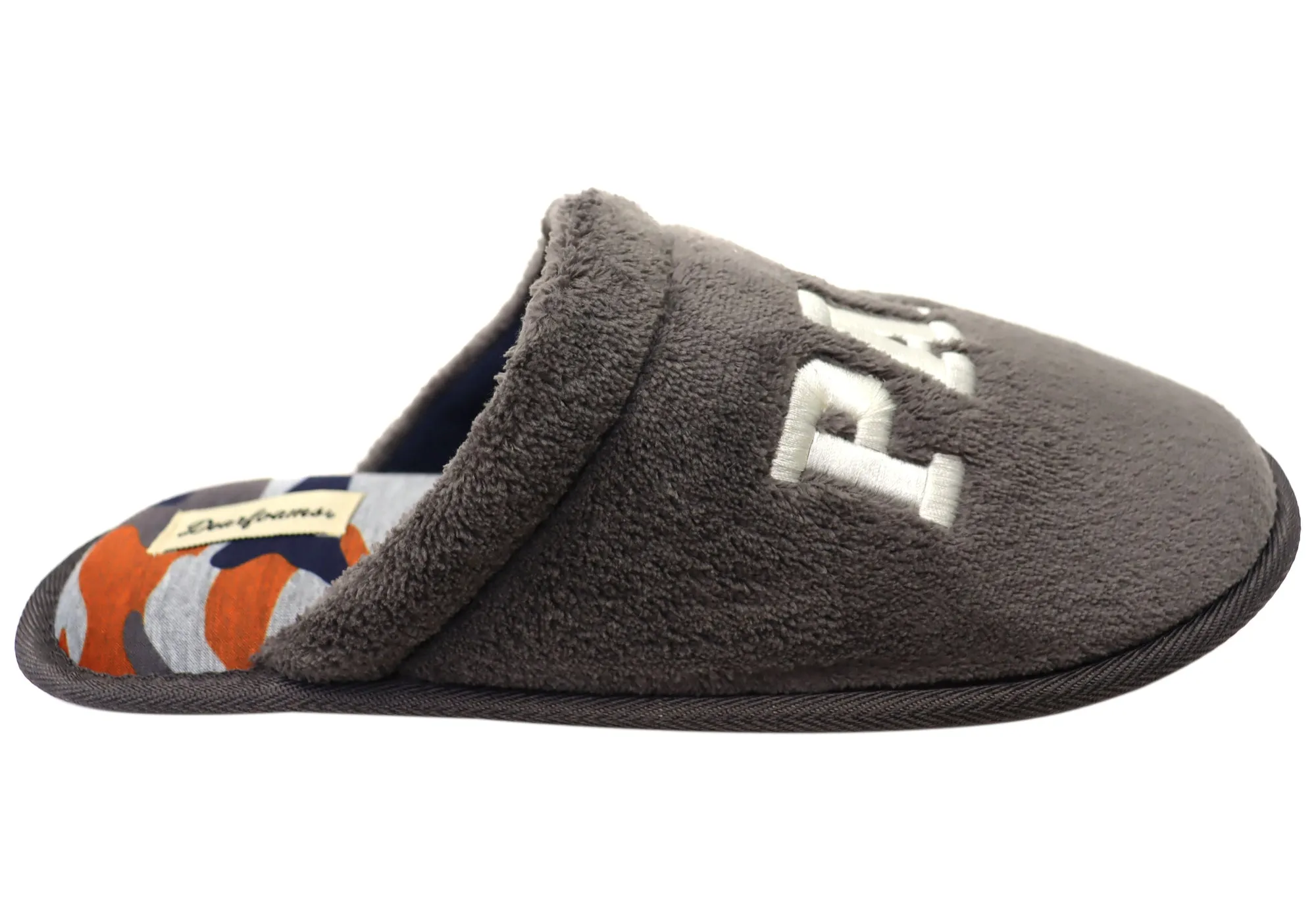 Running Dearfoams Mens Comfortable Novelty Terry Scuff Slippers