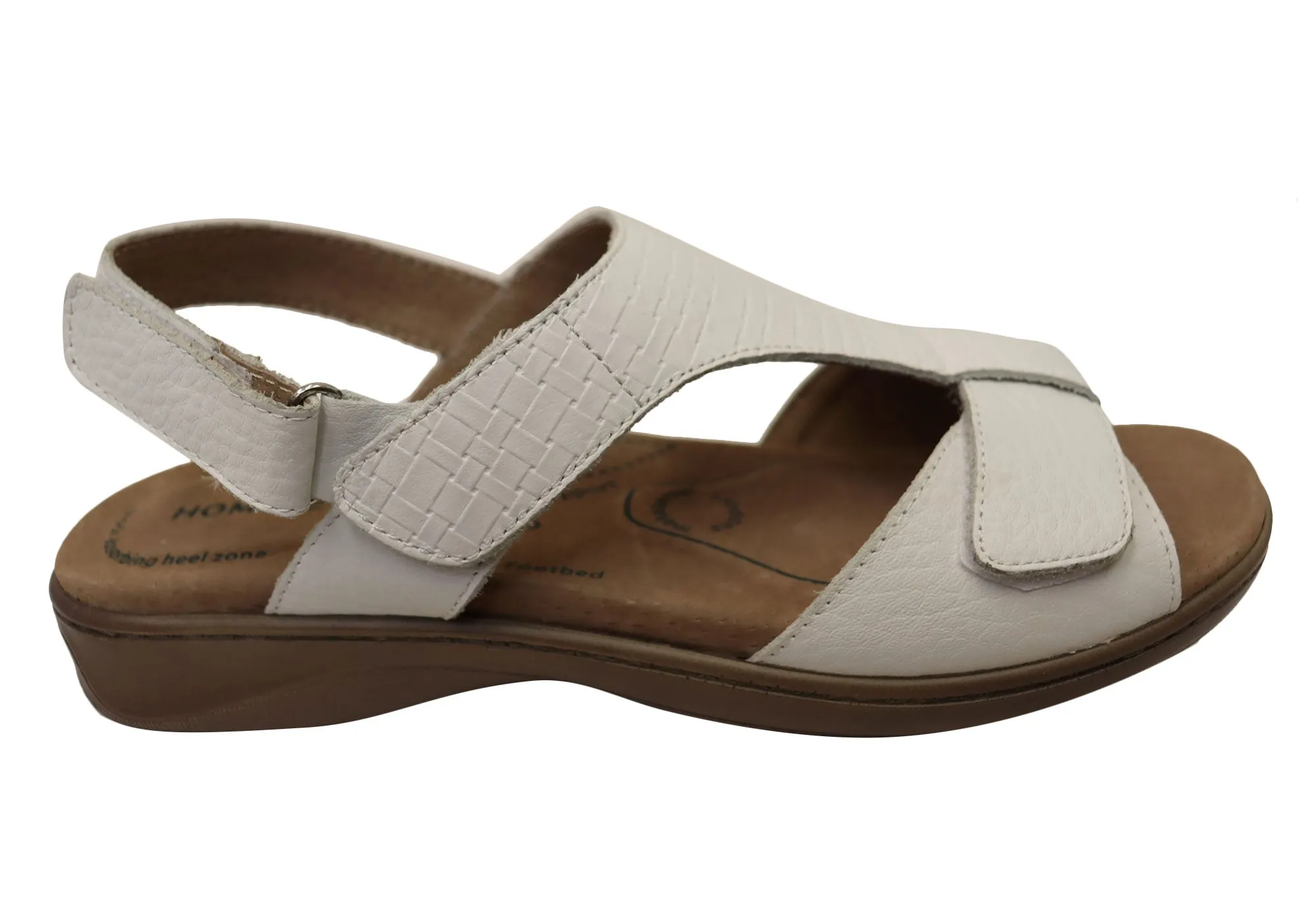 Comfort Fit Date Soft Homyped Devika Womens Supportive Leather Wide Fit Sandals