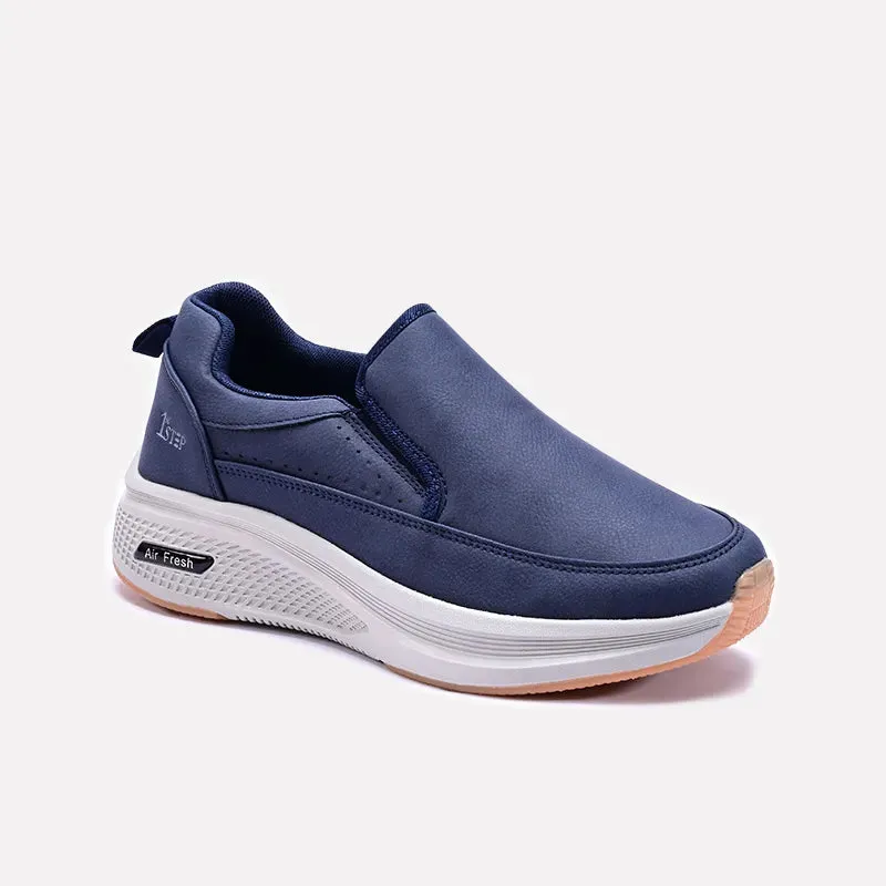 Iron Sole Blue Sneaker Shoes 0120518 Stylish Comfort Gel Infused Heel