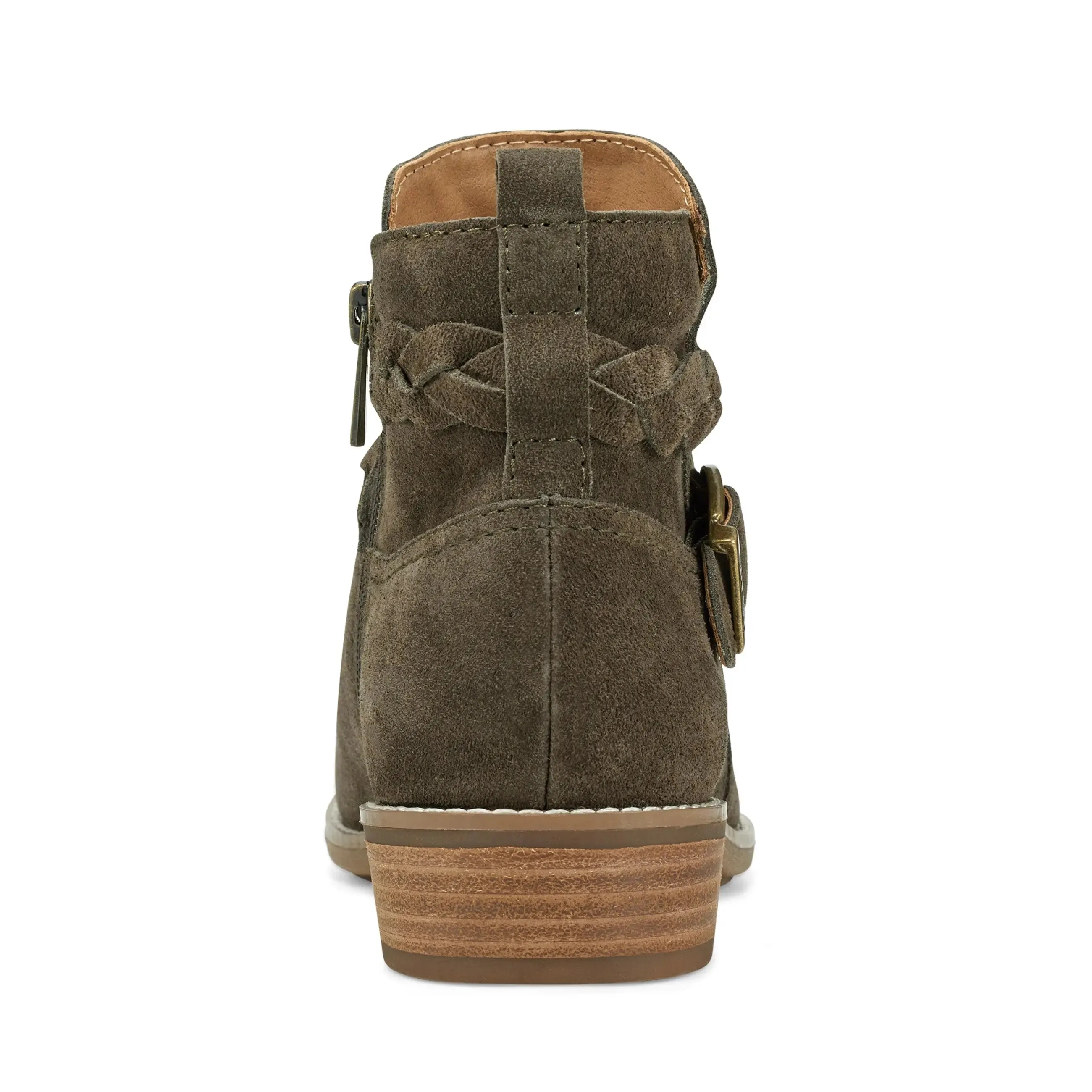 Action Fast Nicole Round Toe Stacked Heel Casual Booties