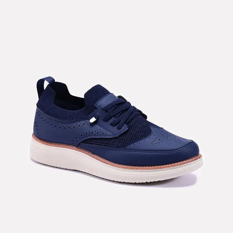 Zoom Blue Casual Sneakers 0120492 Zip Up Closure