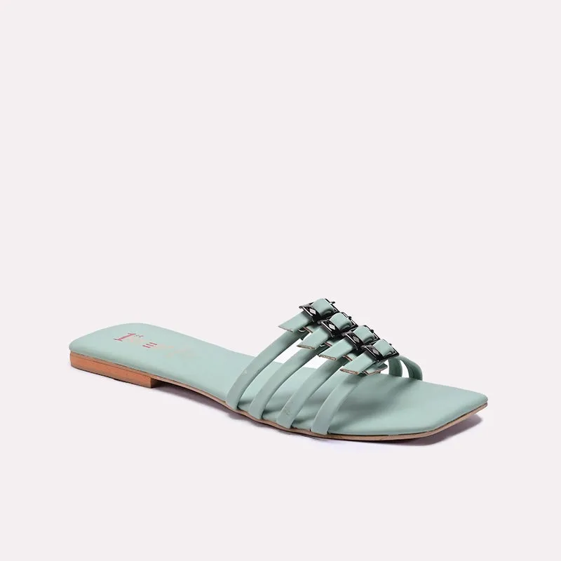 Comfort toe Pool Time Green Casual Flat Slippers 0412822