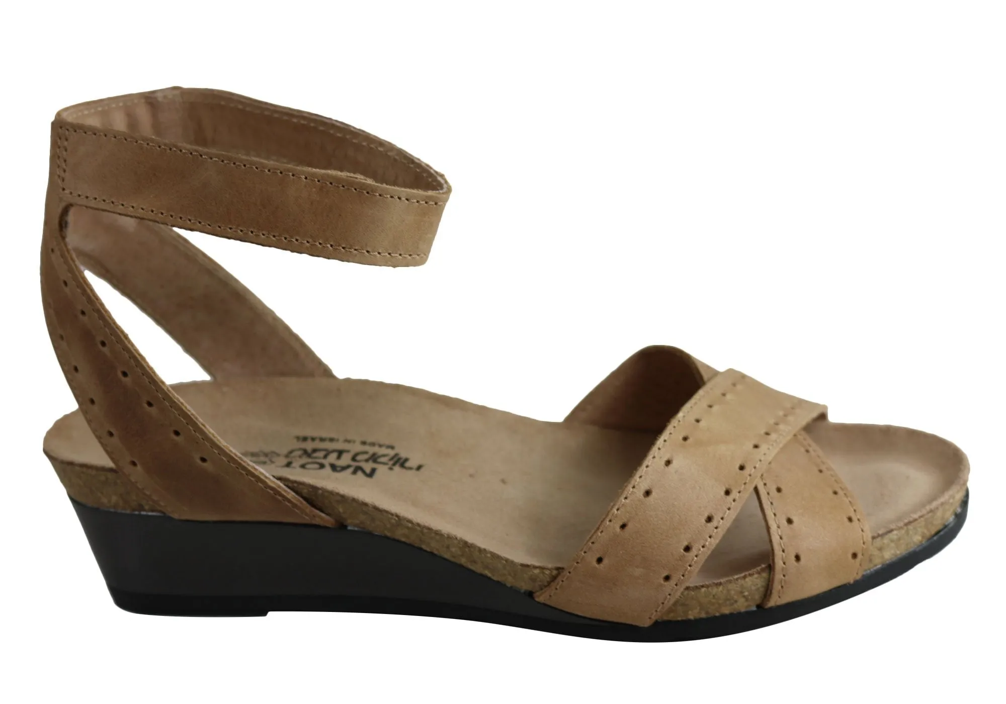 Naot Wand Womens Leather Comfortable Wedge Sandals Everyday Footwear