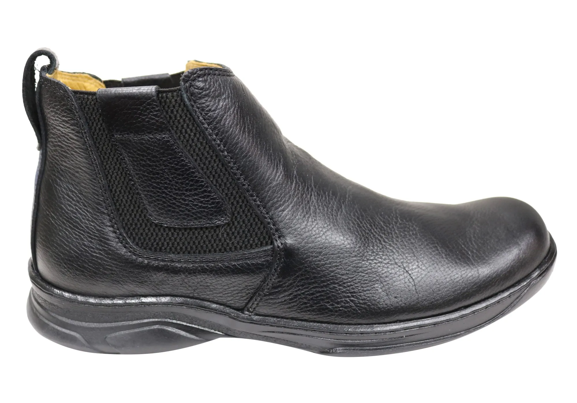 Savelli Stewart Mens Comfortable Leather Dress Boots Made In Brazil Grippy Outsole Weather Resistant User