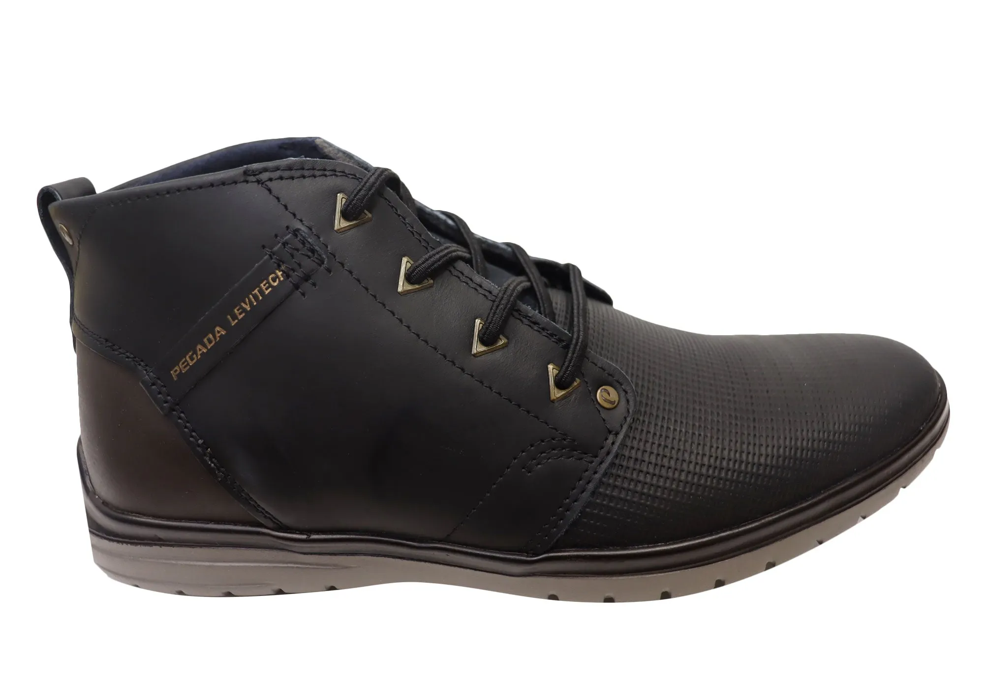 Pegada Jetta Mens Comfortable Leather Boots Made In Brazil Fashionable Look