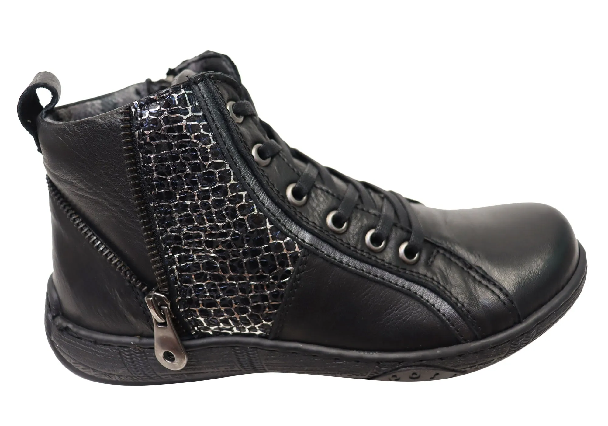 Breathable mesh Waterproof Cold Weather Commuter Orizonte Bangle Womens European Comfortable Leather Ankle Boots