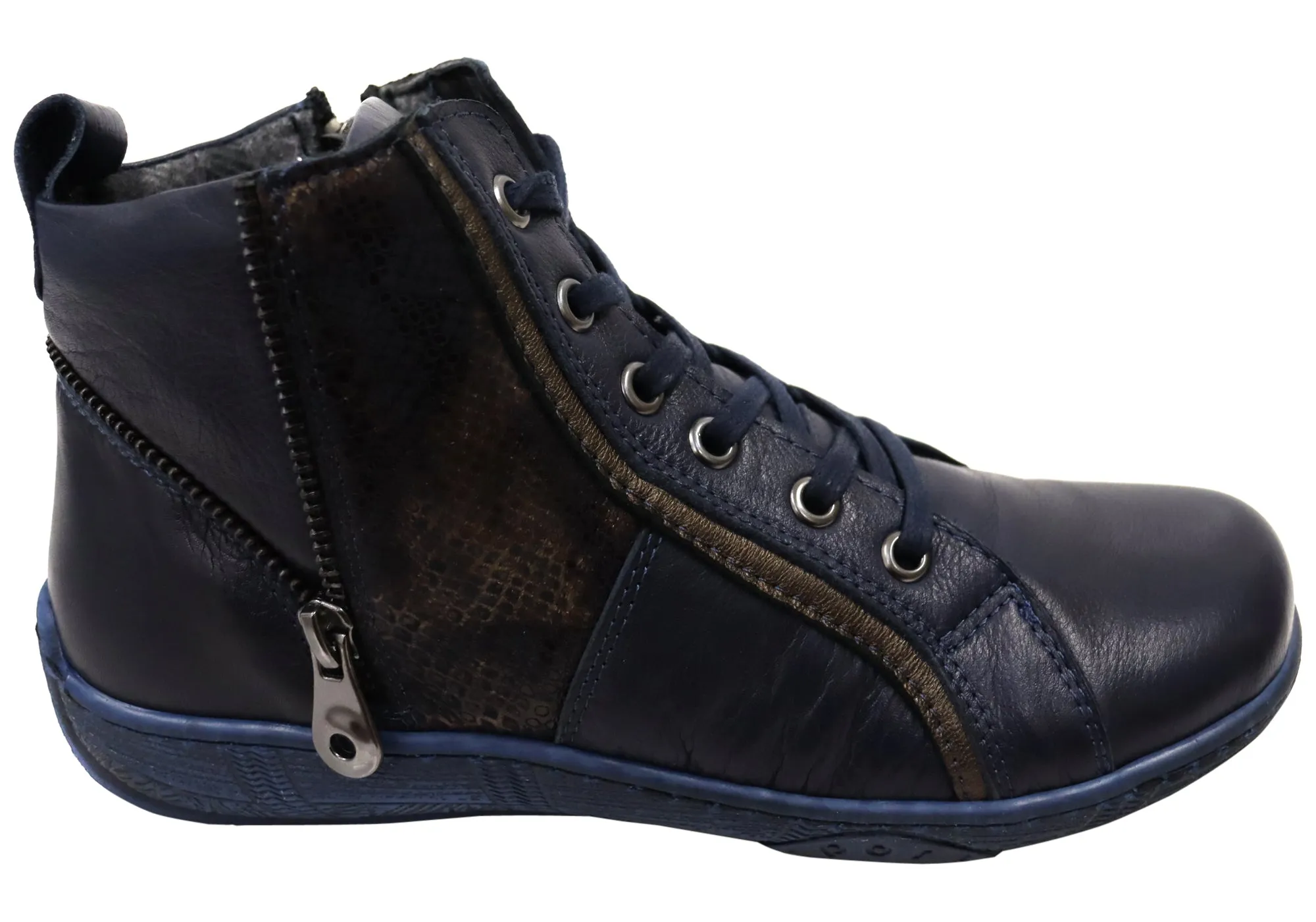 Grippy Outsole Snowy Path Orizonte Bangle Womens European Comfortable Leather Ankle Boots