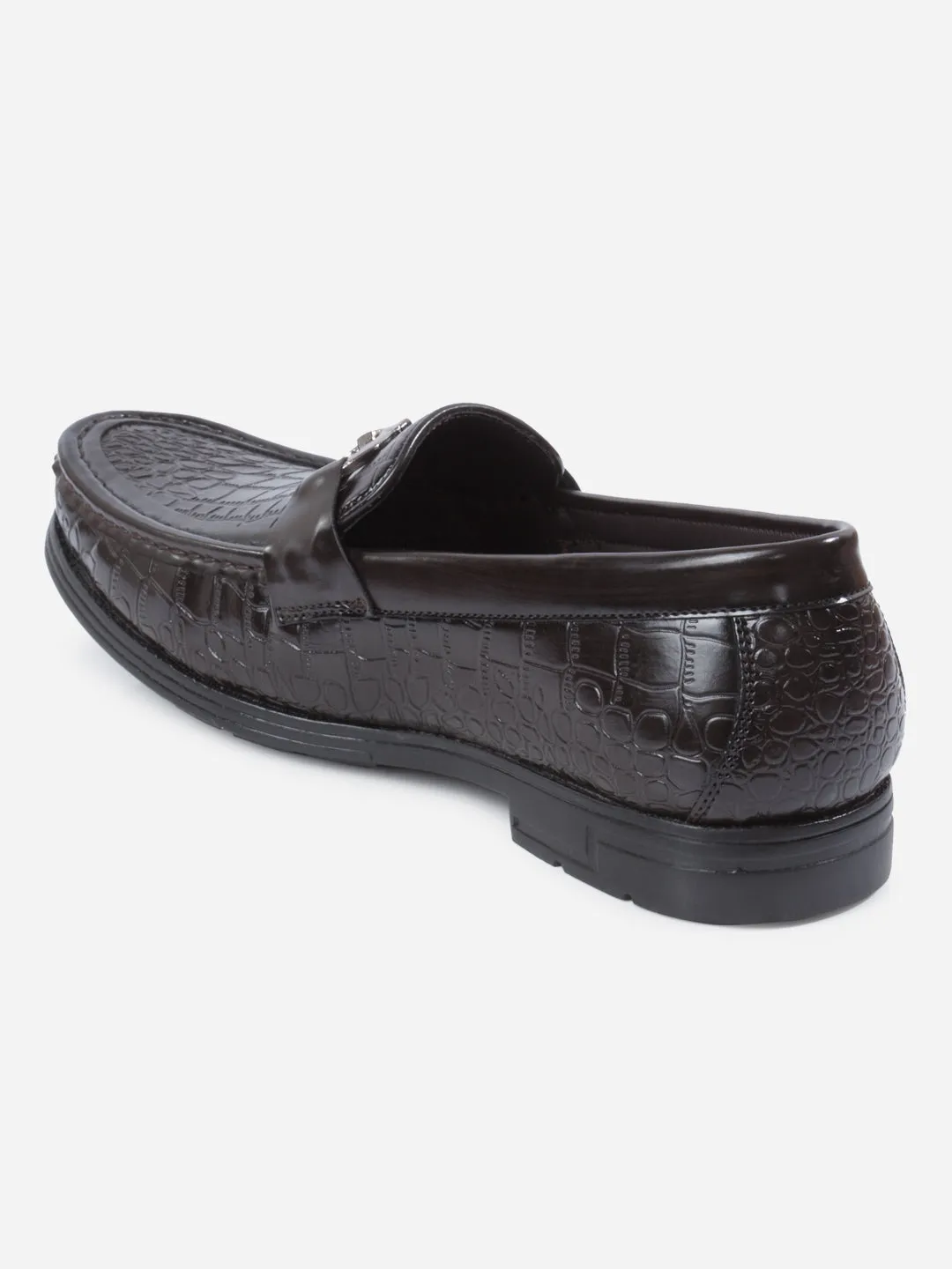Men's Brown Moc Toe Buckle Loafer (IX4116) Elite Look