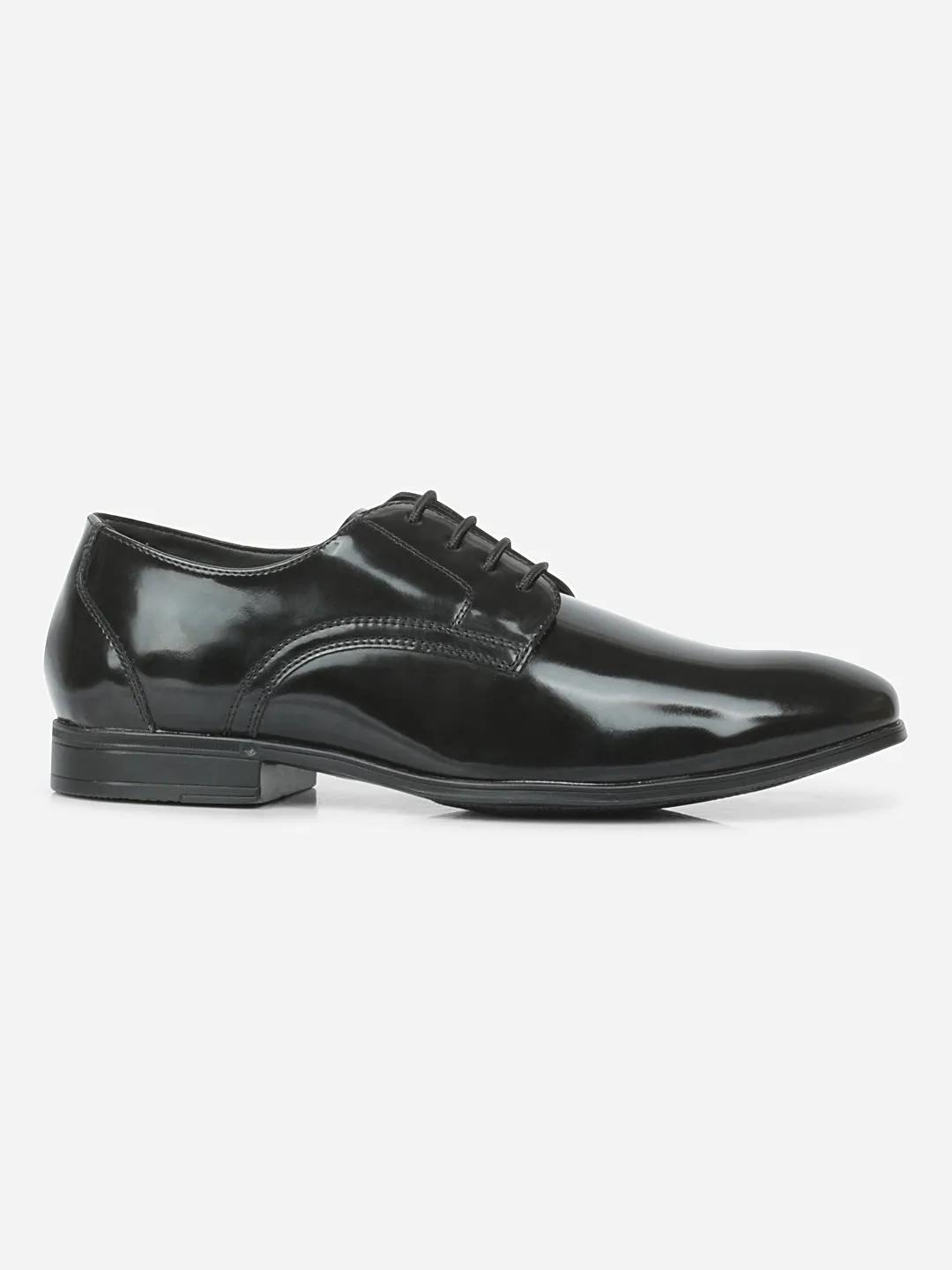 Men's Black Round Toe Lace up Formal (IX1082) Line Pace Urban Step
