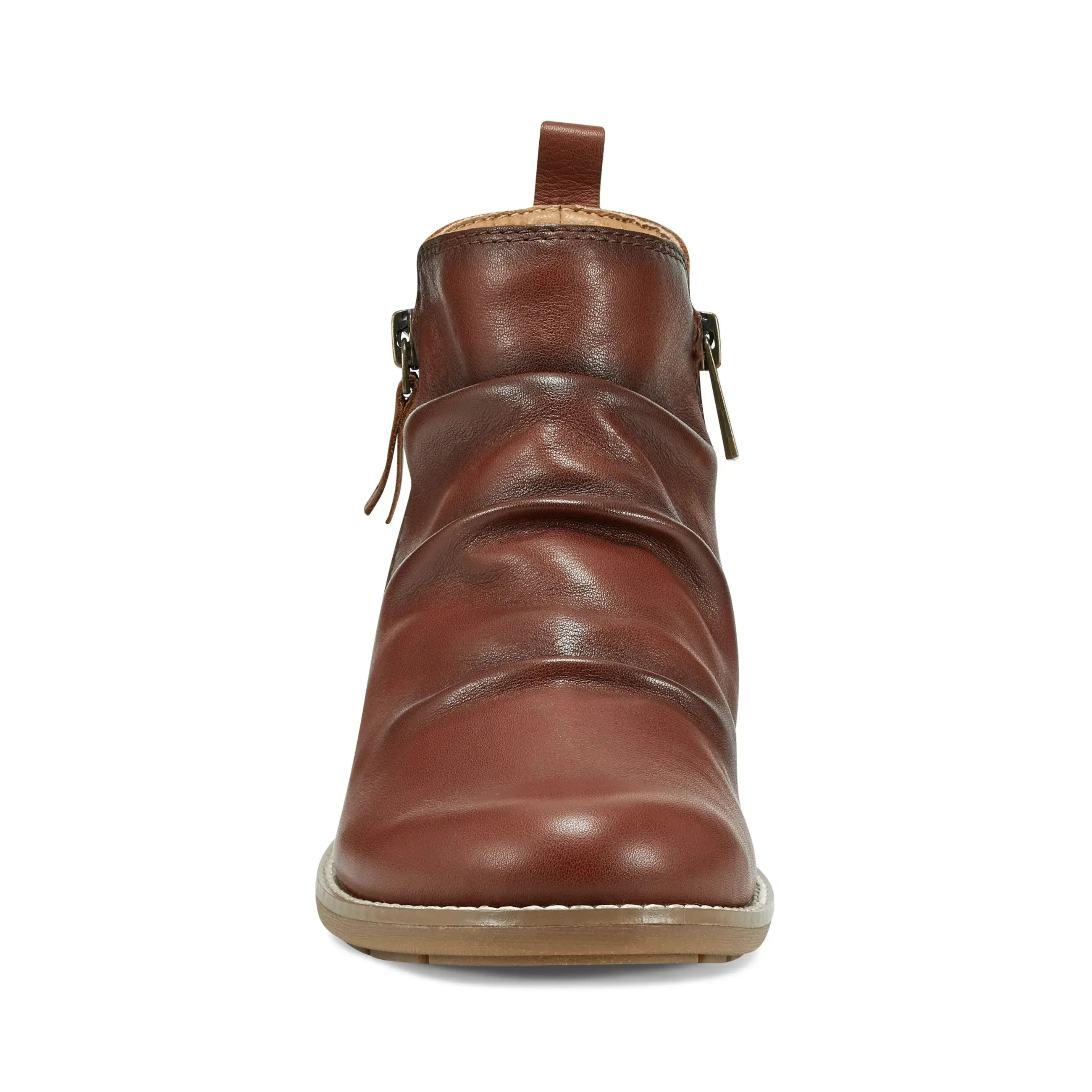 Adjustable Nadya Round Toe Ruched Casual Booties