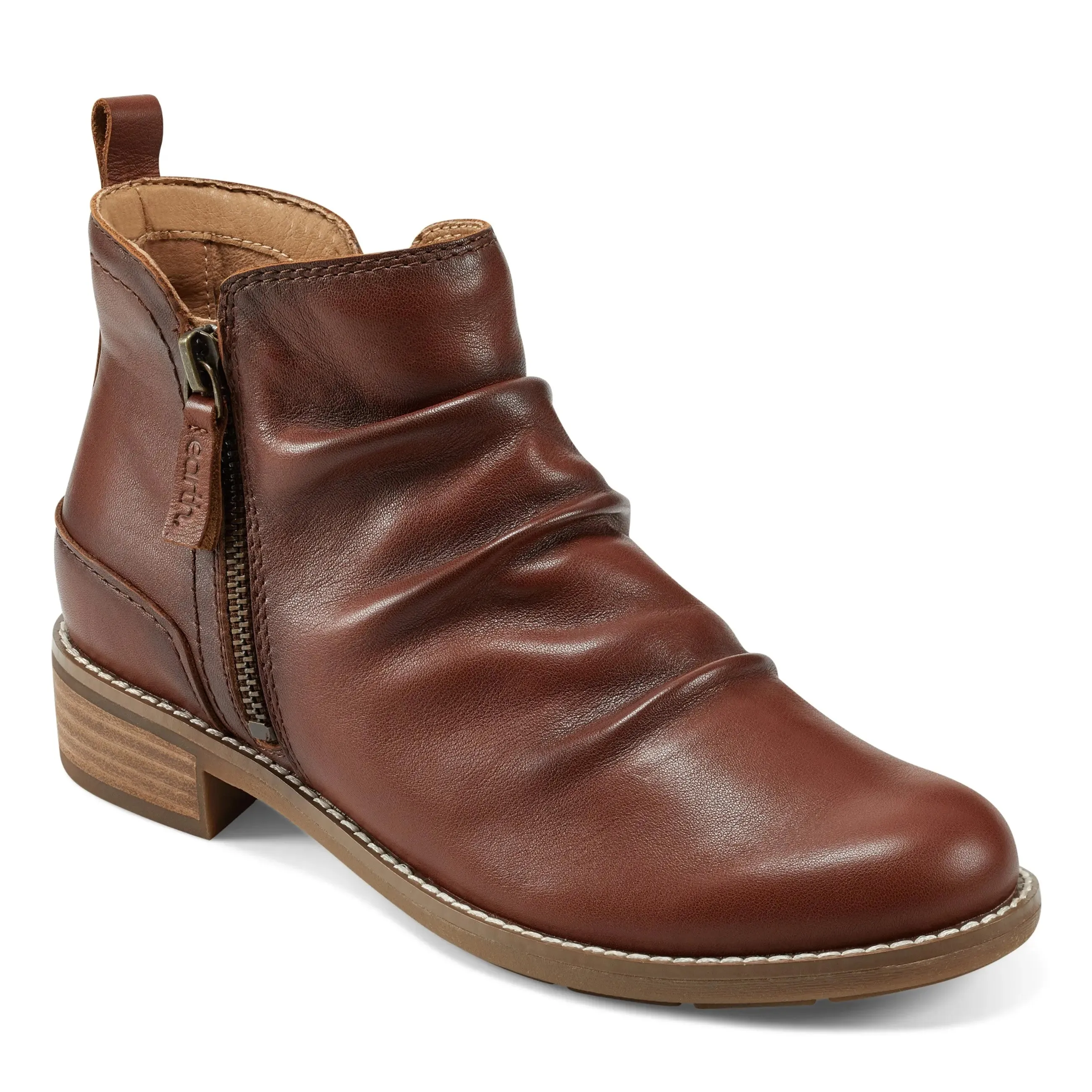 Year Trust Nadya Round Toe Ruched Casual Booties