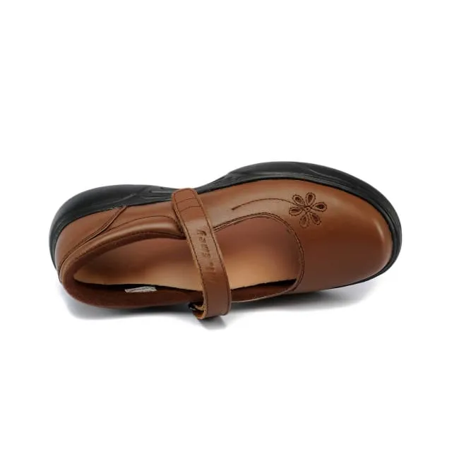 Versatile Shoes Handcrafted Mt. Emey 9205 Brown - Women's Extreme-Light Mary Jane Strap