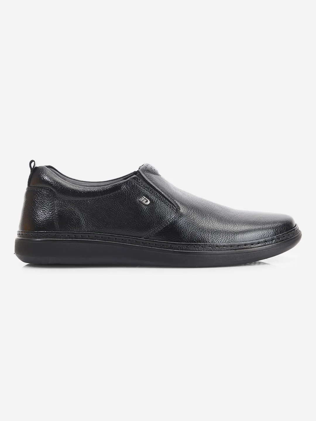 Men's Black Round Toe Slip On Semi Formal (ID2225) Confident Walk