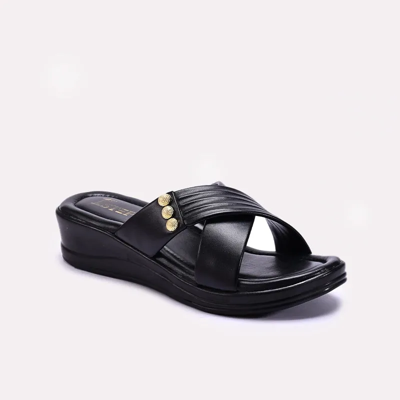 Black Comfy Casual Slippers 0412421 Slip Resistant Outdoor Explorers