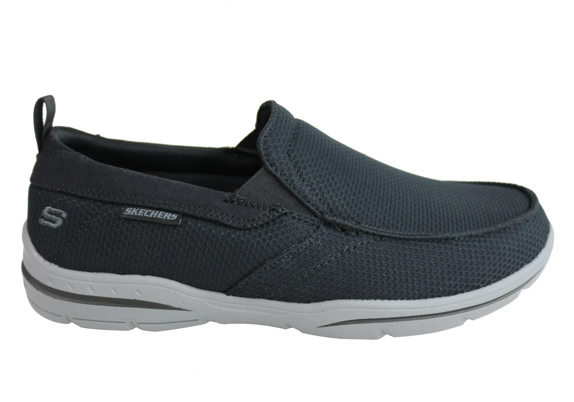 Airflow Venting Skechers Mens Harper Walton Relaxed Fit Memory Foam Wide Fit Shoes
