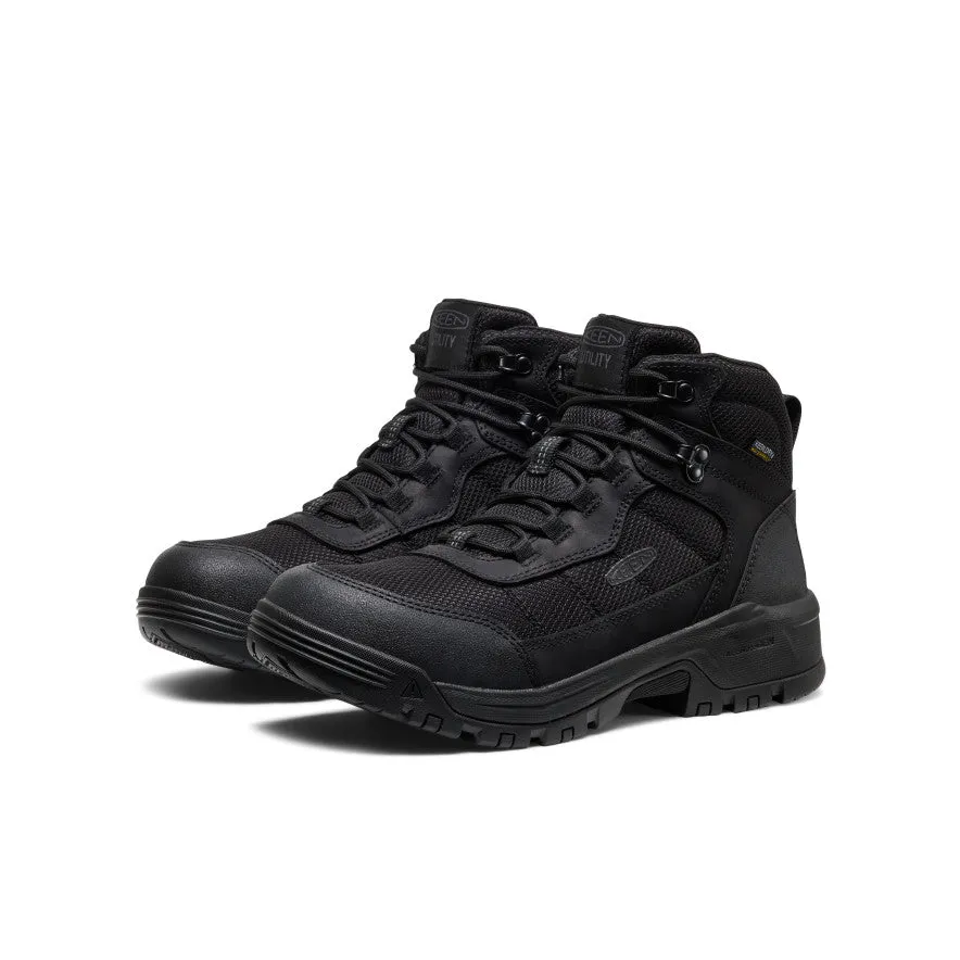 Men's Skokie Waterproof Work Boot (Soft Toe)  |  Black/Black Stable construction Sweat Resistant Standing Workers