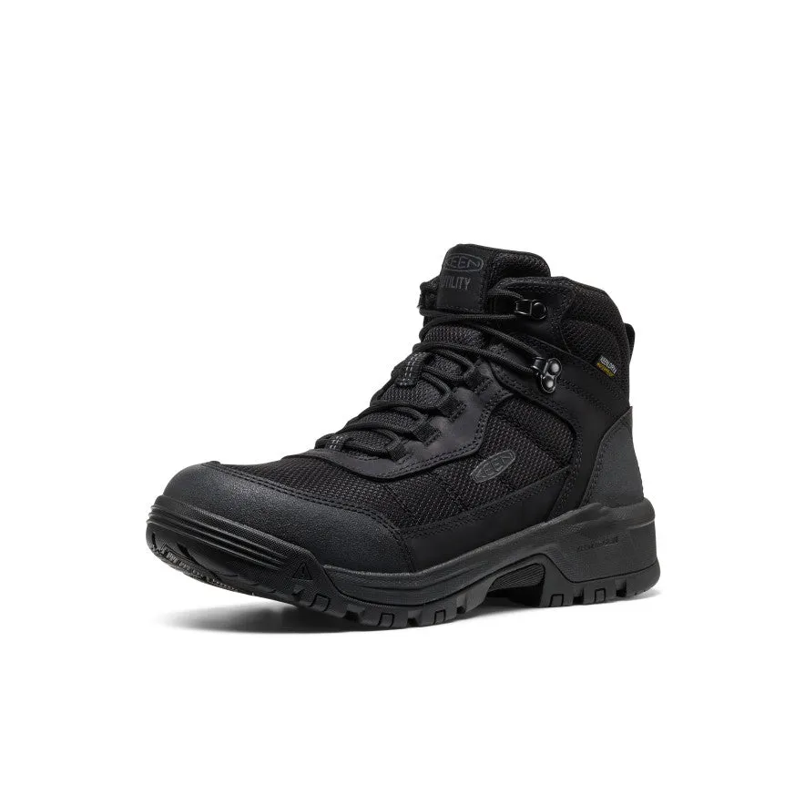 Grip Strong Men's Skokie Waterproof Work Boot (Soft Toe)  |  Black/Black