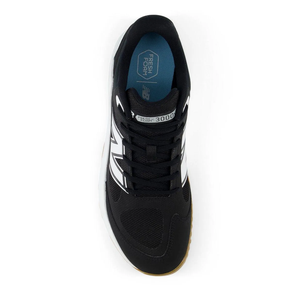 City Run New Balance Men's Fresh Foam 3000 v7 Turf Baseball Shoes - Black/Gum - T3000BK7