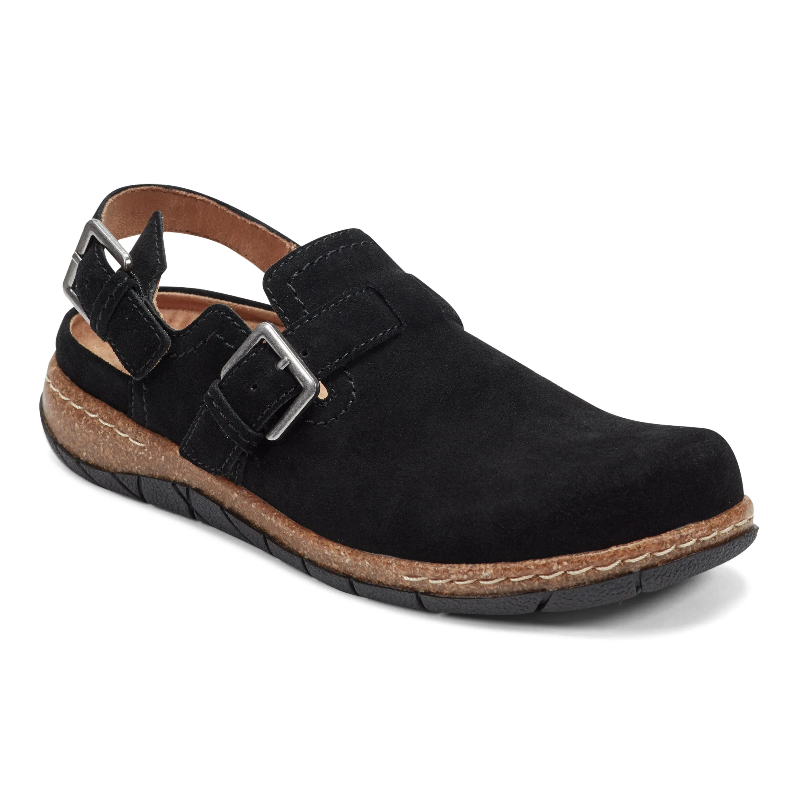 Elmonte Round Toe Slingback Clogs Good Traction Balance Fit