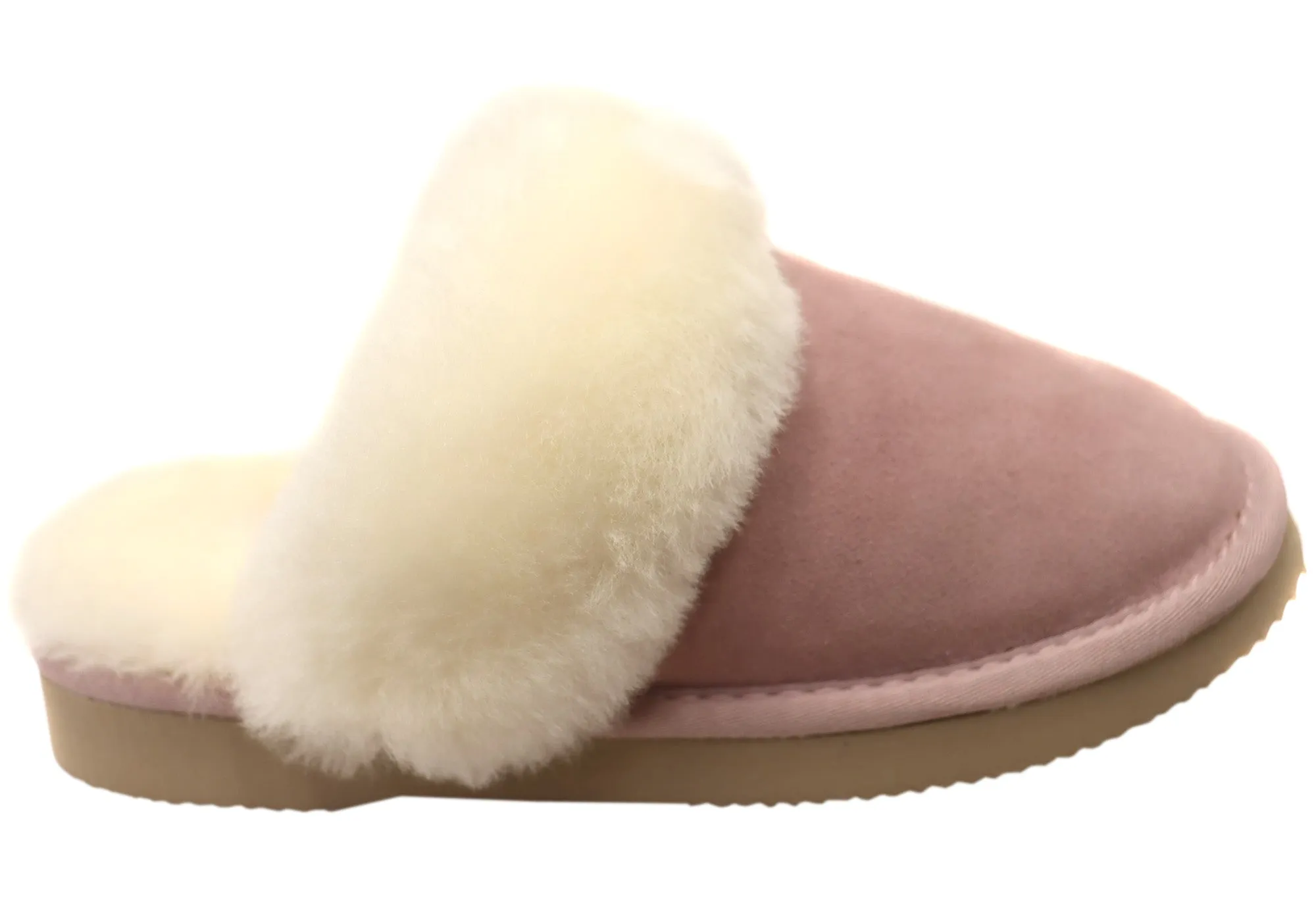 Grosby Denni Ugg Womens Comfortable Open Back Slippers Streamlined Design