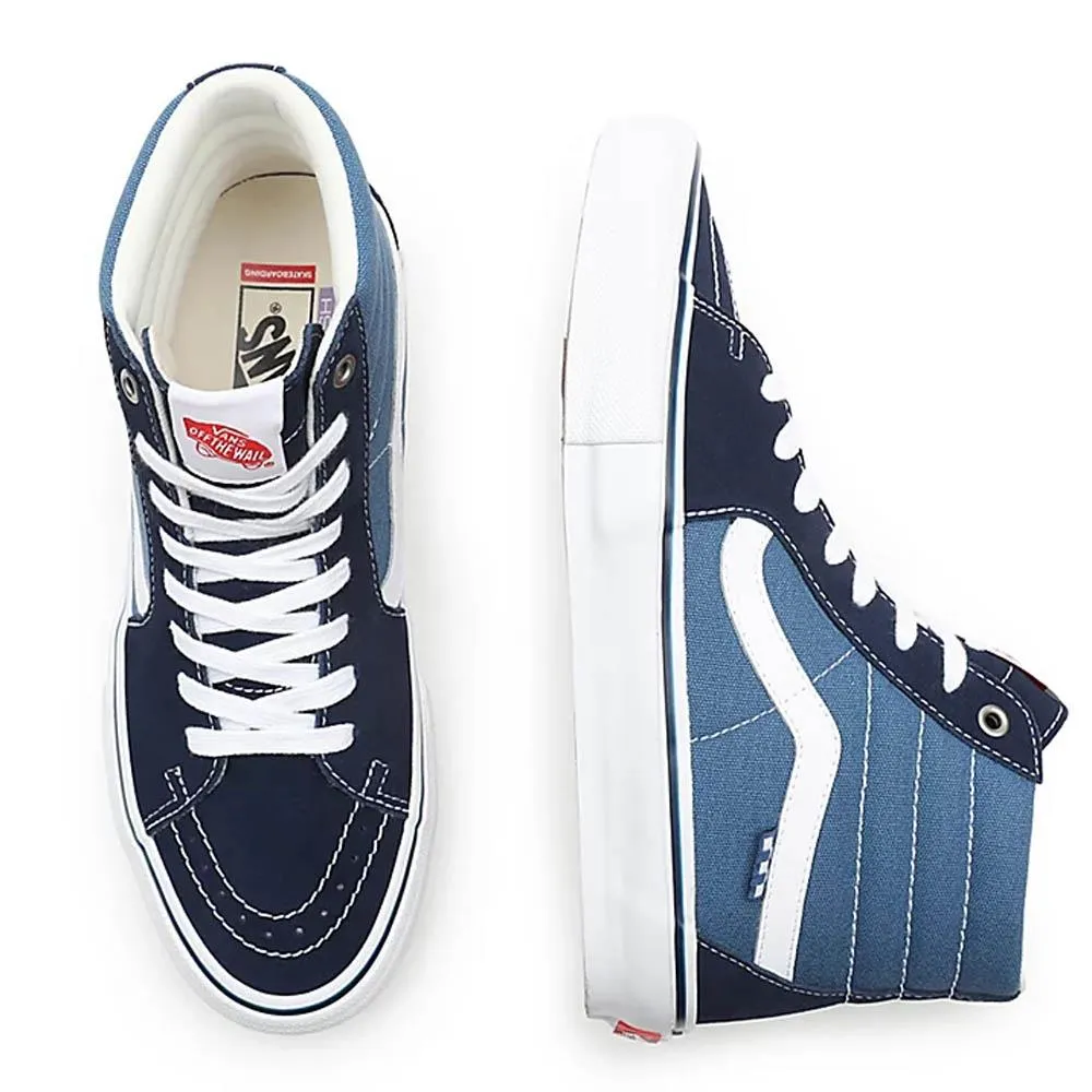 Memory Foam Standing All Vans Skate Sk8-Hi - Navy/White