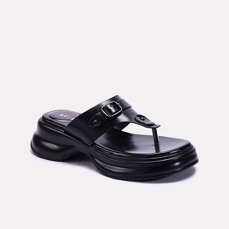 Black Chunky Flip Flops 0412902 Sky Blue