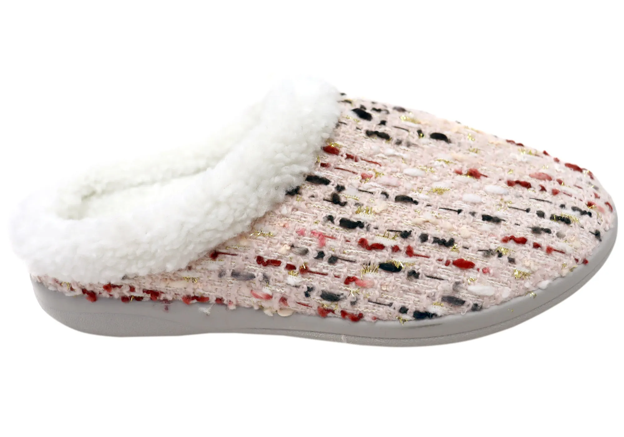 Homyped Glade Womens Supportive Comfortable Open Back Slippers Washable