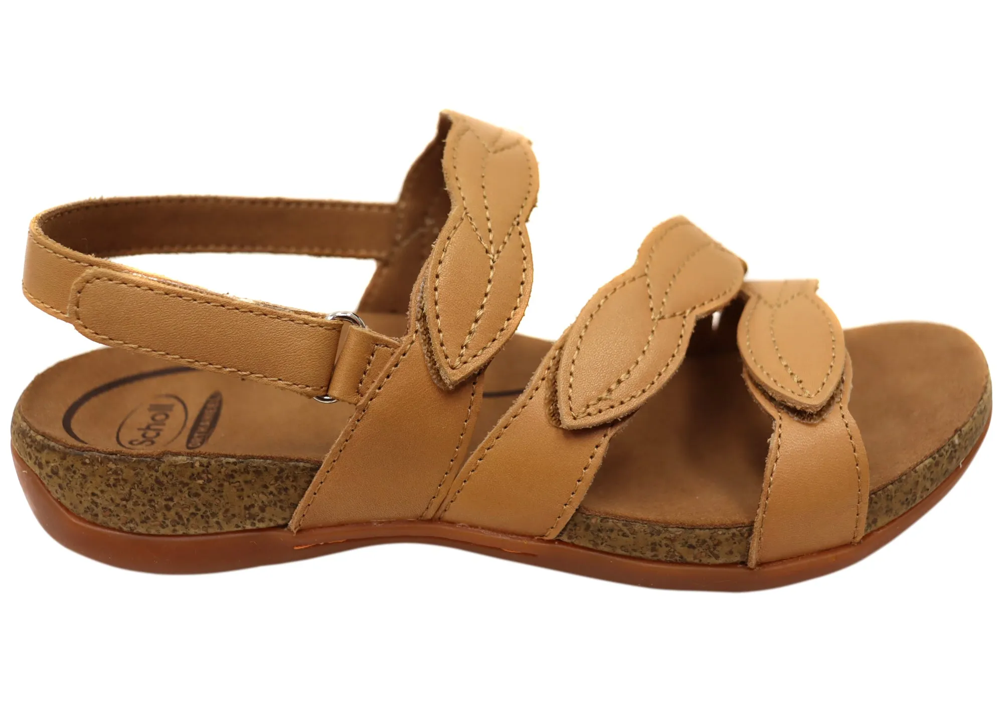 Quick Drying Scholl Orthaheel Able Womens Leather Comfortable Supportive Sandals
