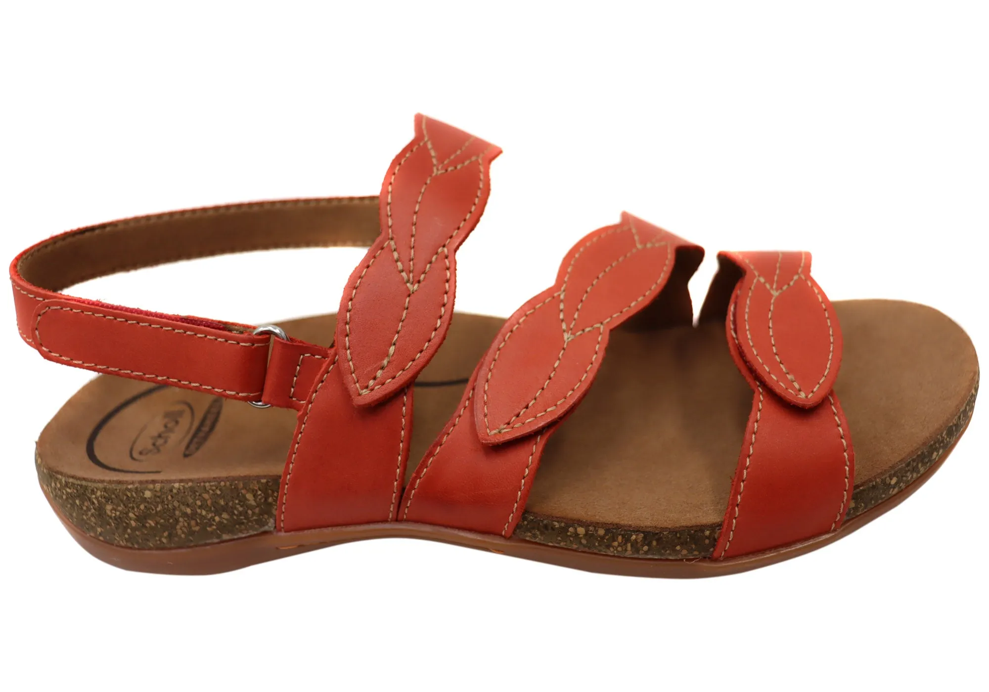 Scholl Orthaheel Able Womens Leather Comfortable Supportive Sandals Pool Day